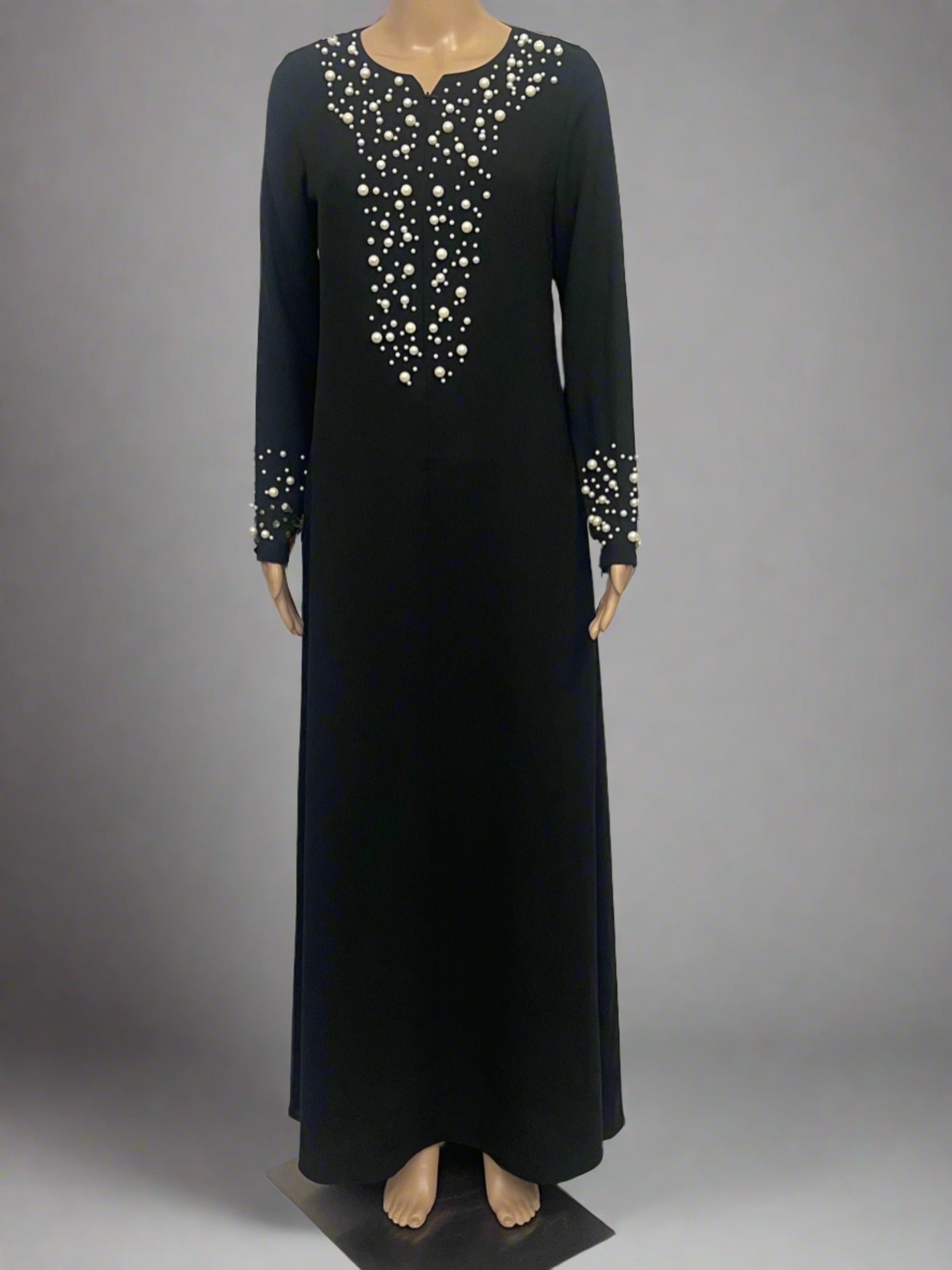 Asiyah's Collection - Pearl Modest Dress Black - Dress