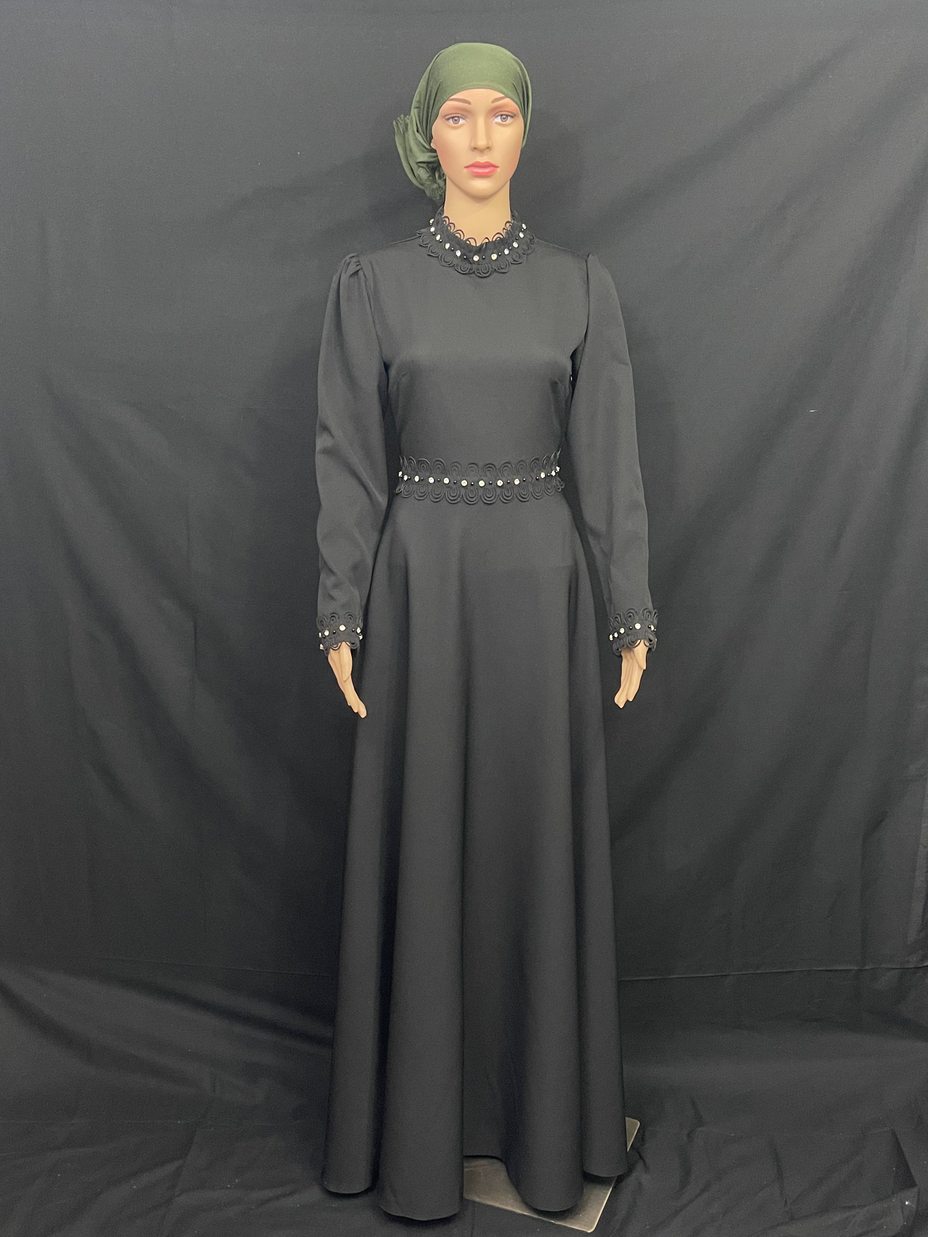 Asiyah's Collection - Black Diamond Sequenced Maxi Dress - – Timeless Elegance | Asiyah’s Collection - Dress