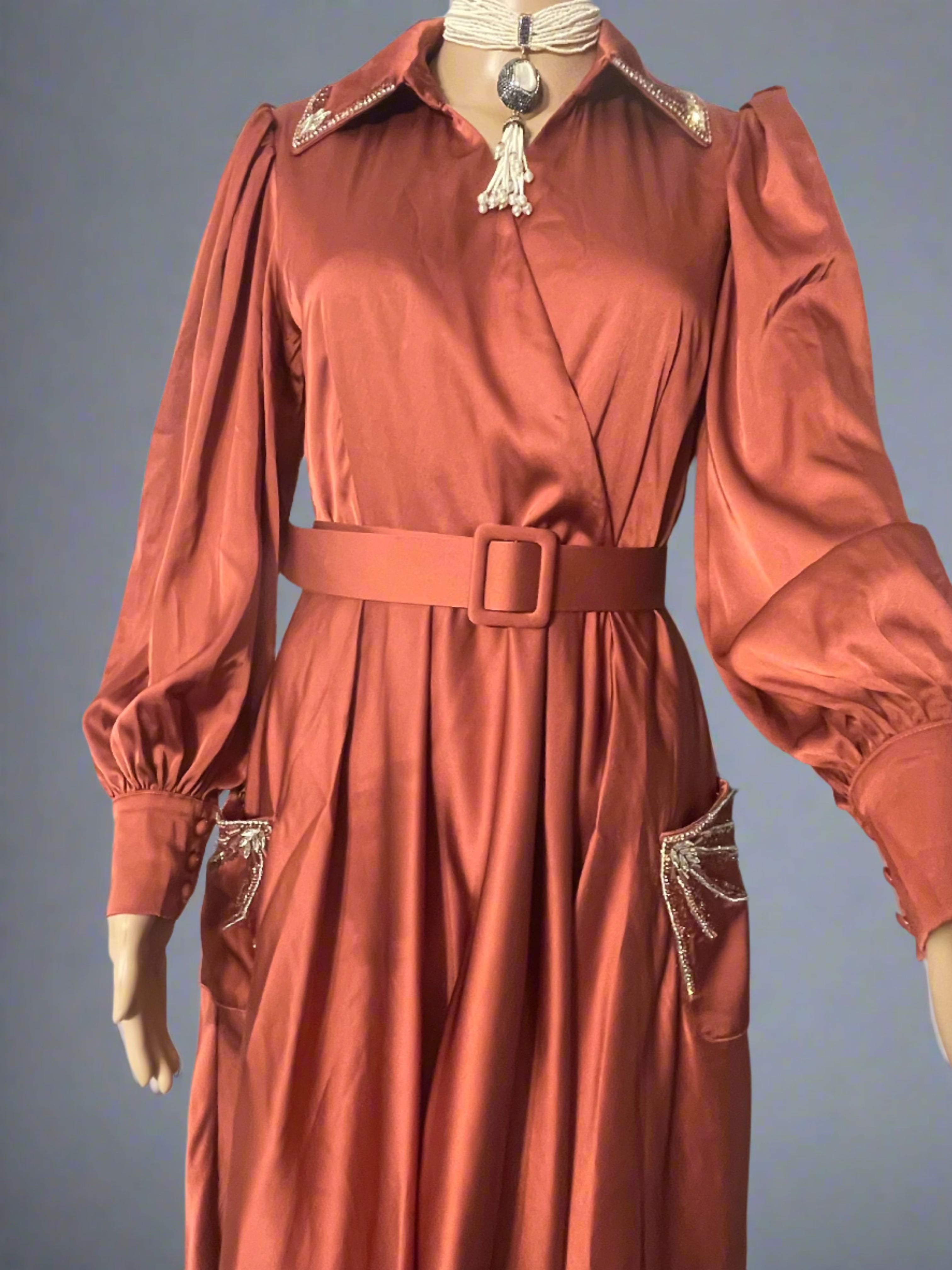 Asiyah's Collection - Long Sleeve Elegant Regular Fit Maxi Dress | Modest & Stylish Fashion - Dress