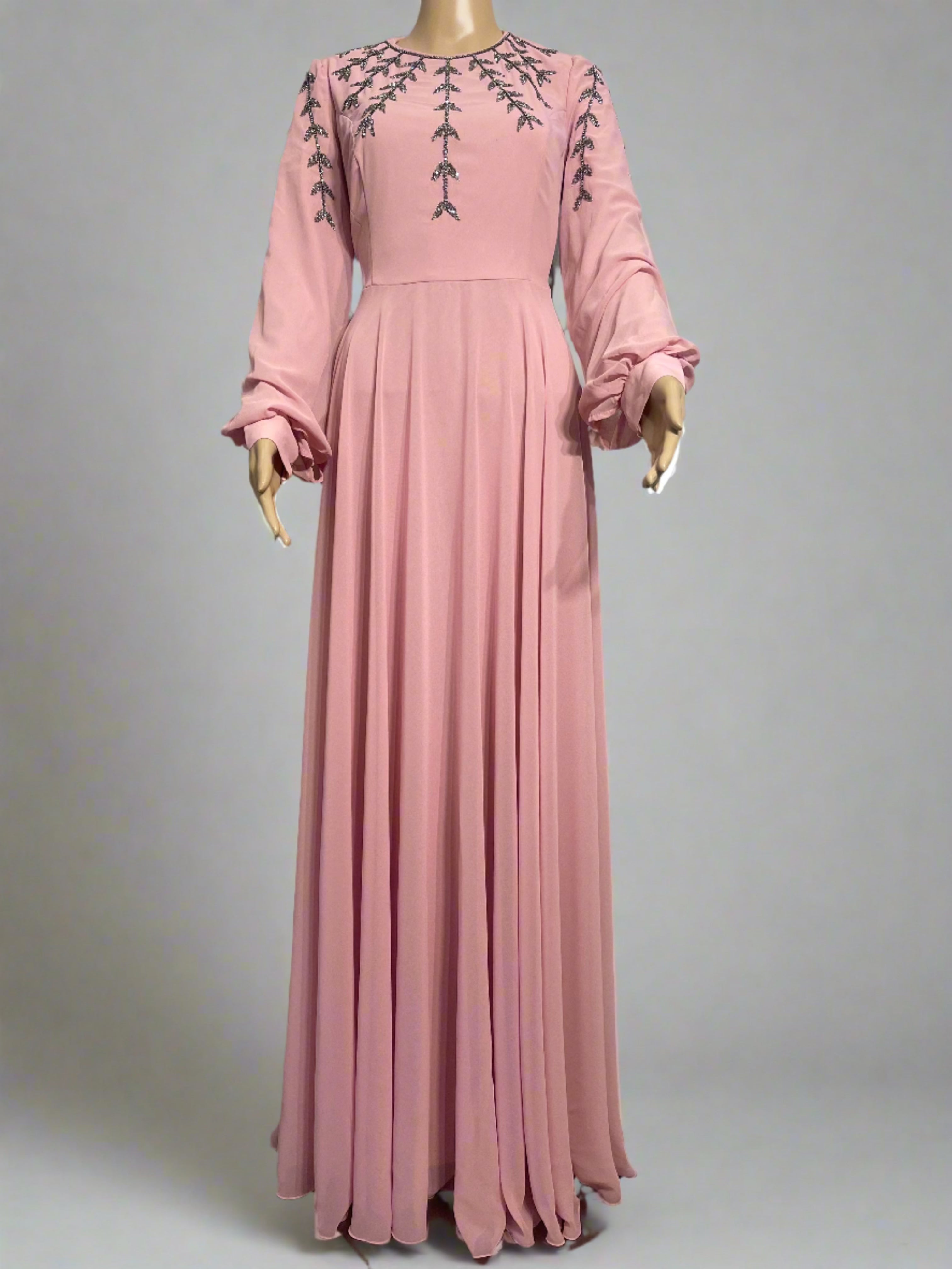 Asiyah's Collection - A-Line Formal Pink Maxi Dress | Elegant & Modest Occasion Wear - Dress