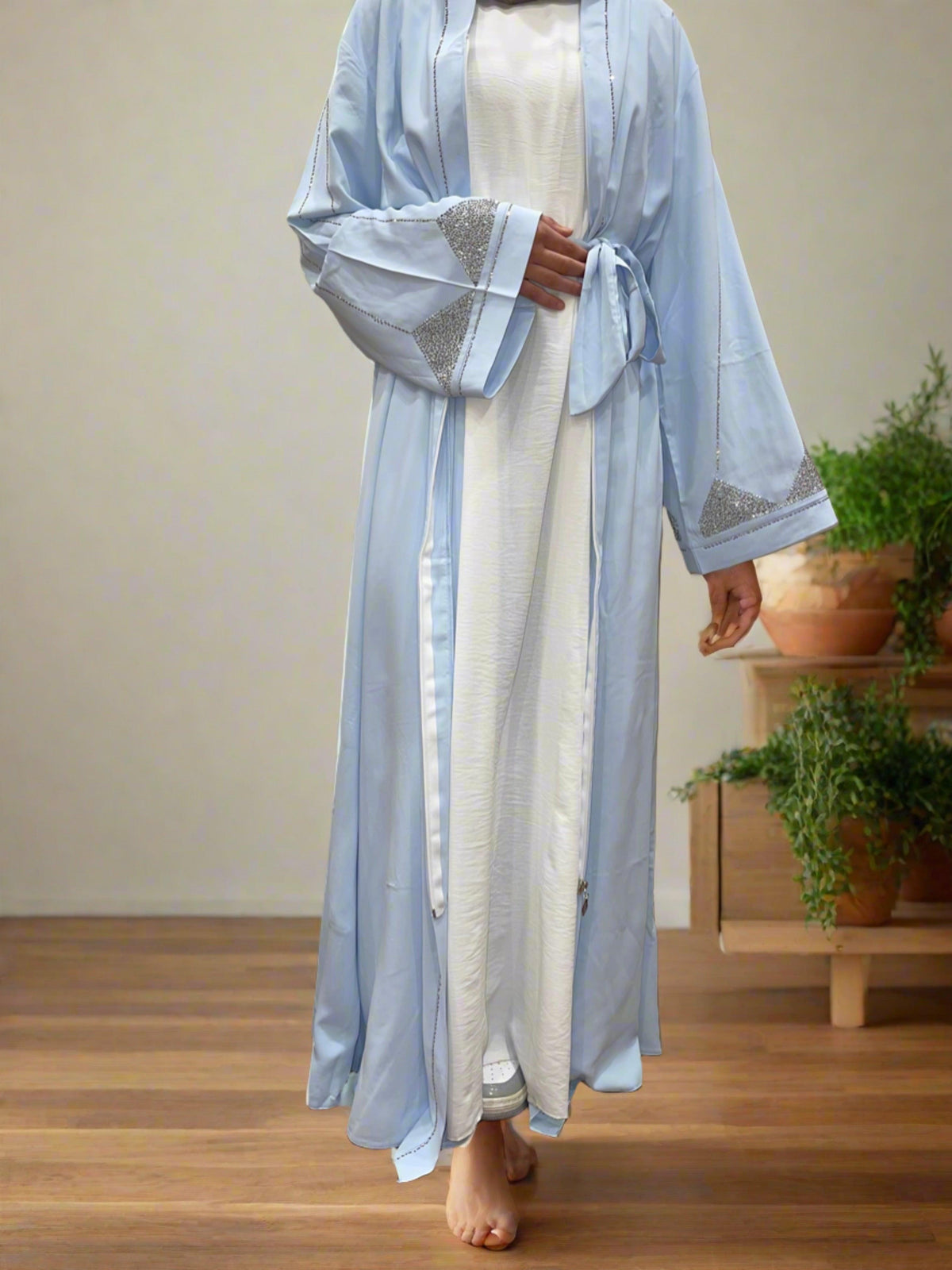 Asiyah's Collection - Crystal Abaya | Elegant & Modest Embellished Wear - Abaya
