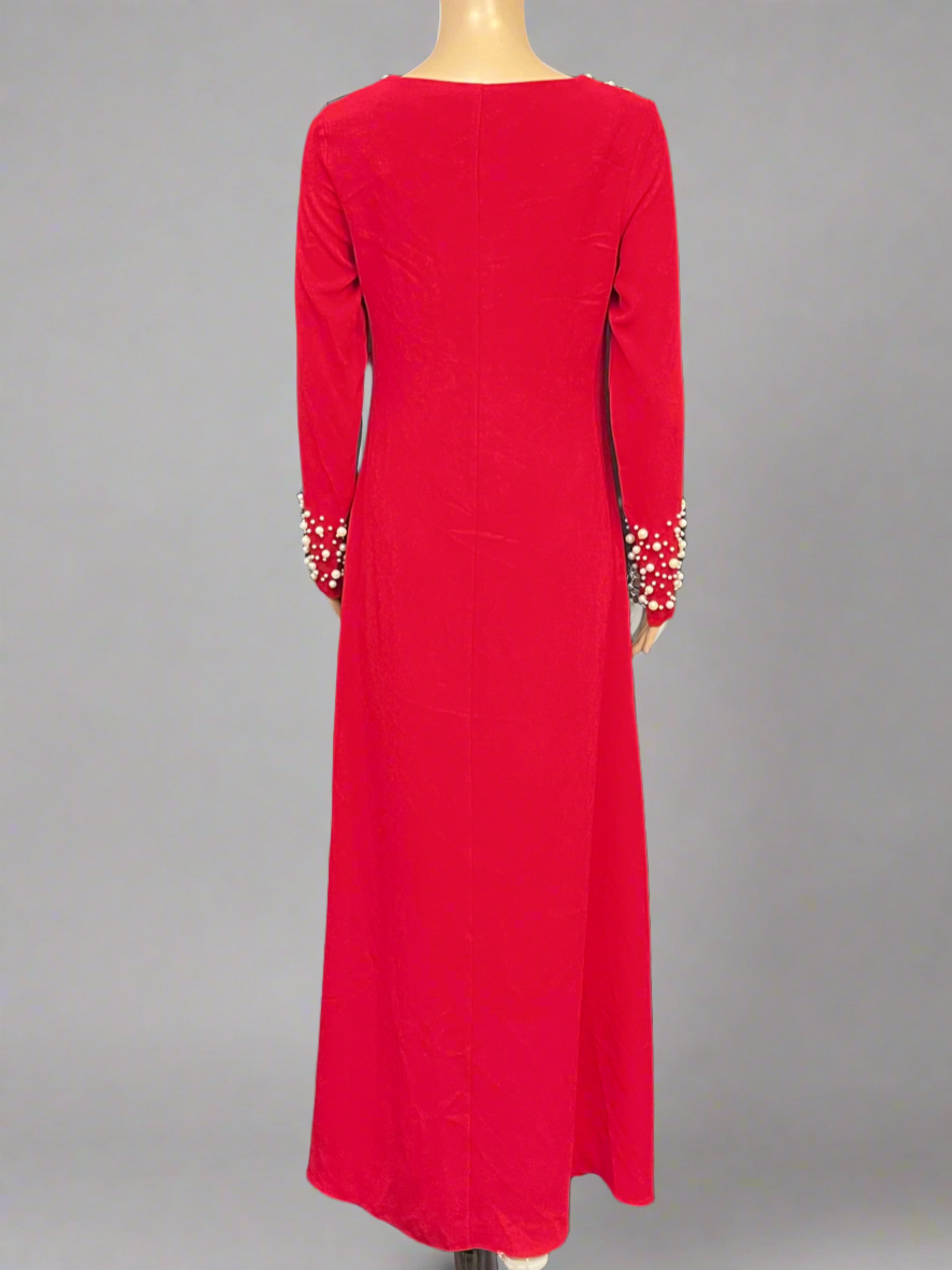 Asiyah's Collection - Pearl Infused Red Dress - Dress