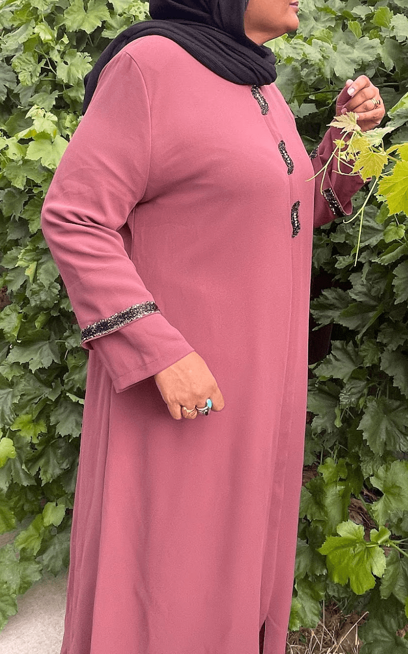Asiyah's Collection - Plus Size Modest Pink Abaya | Elegant & Comfortable Fashion - Abaya