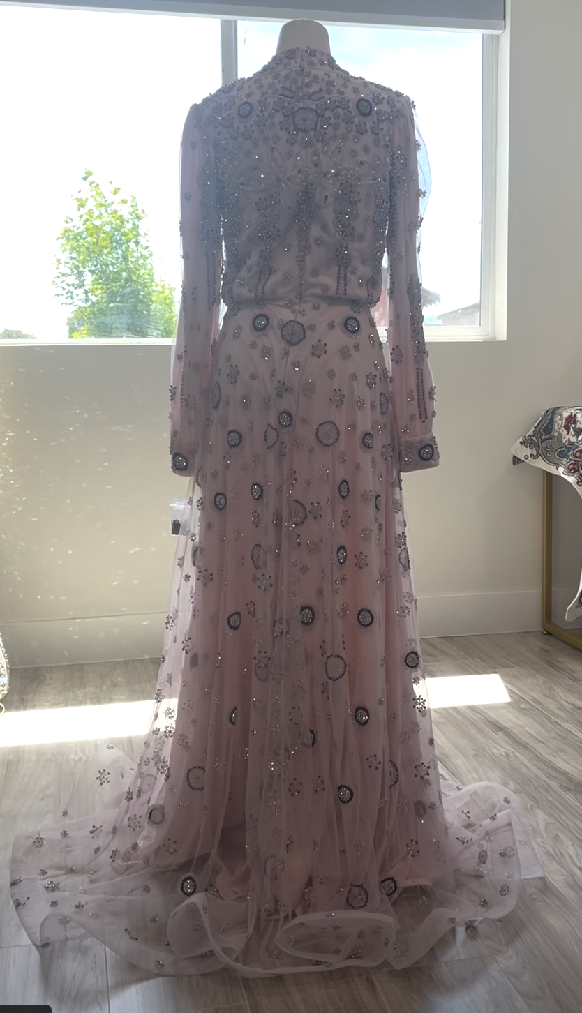 Asiyah's Collection - Pink Handmade Rhinestone & Beaded Dress - Dress