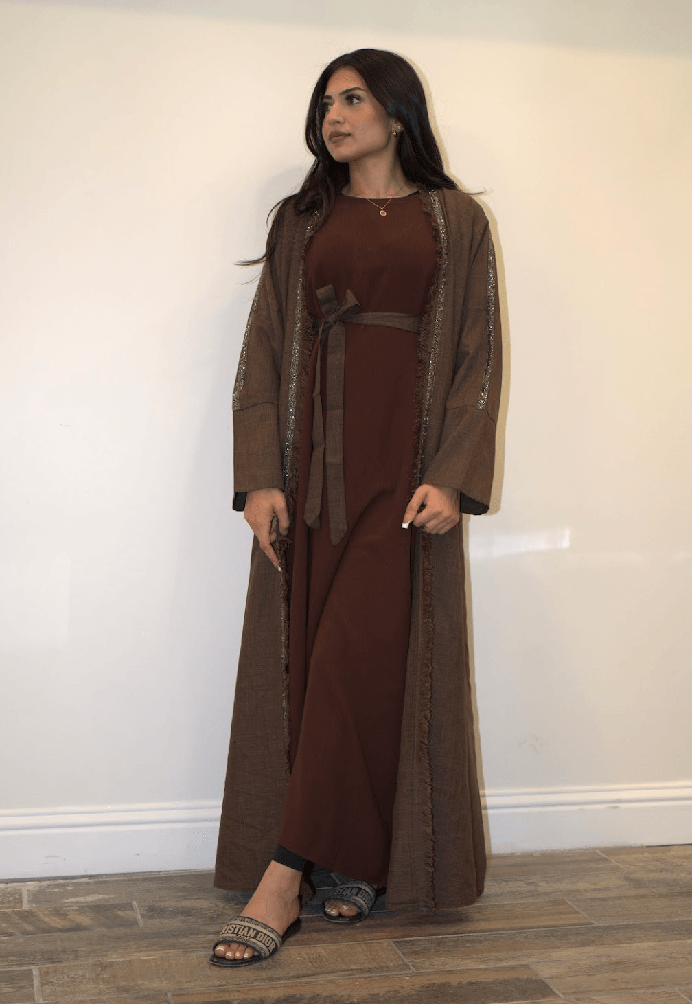 Asiyah's Collection - Rich Burgundy 4-Piece Abaya Set | Elegant & Modest Fashion – Asiyah’s Collection - Abaya