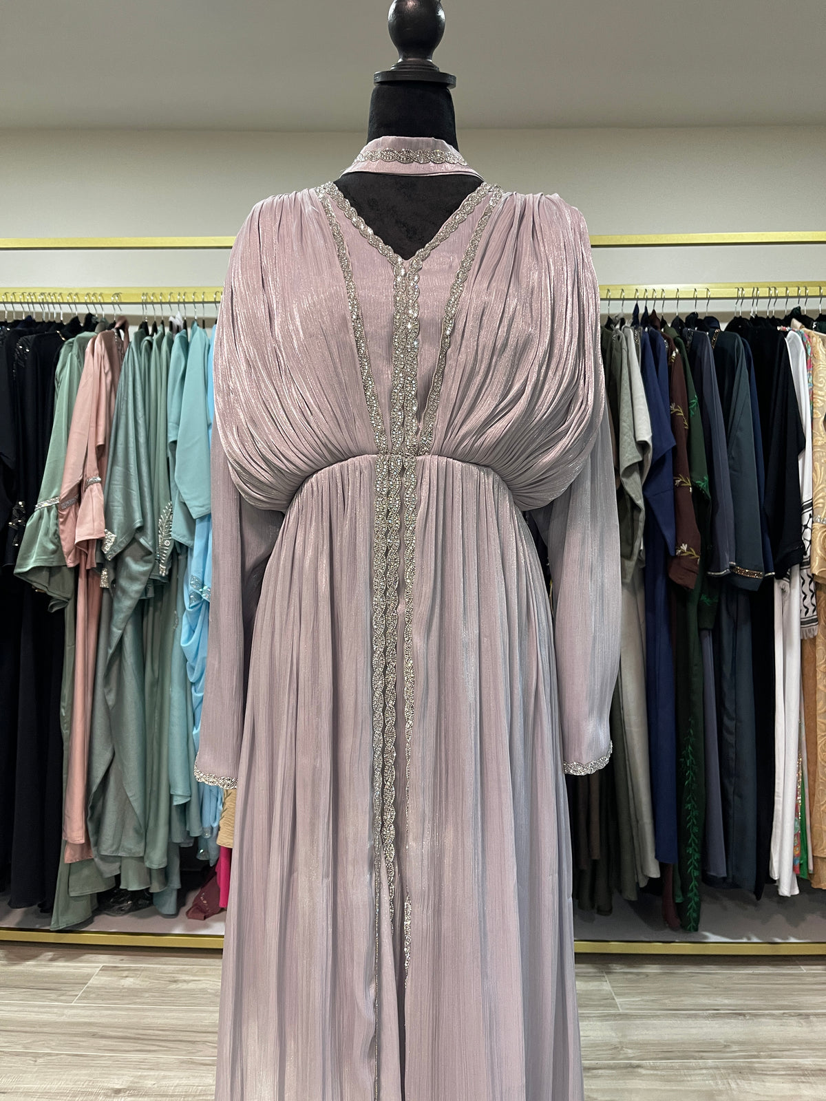 Asiyah's Collection - Modest Sage Green Flare Dress - Dress