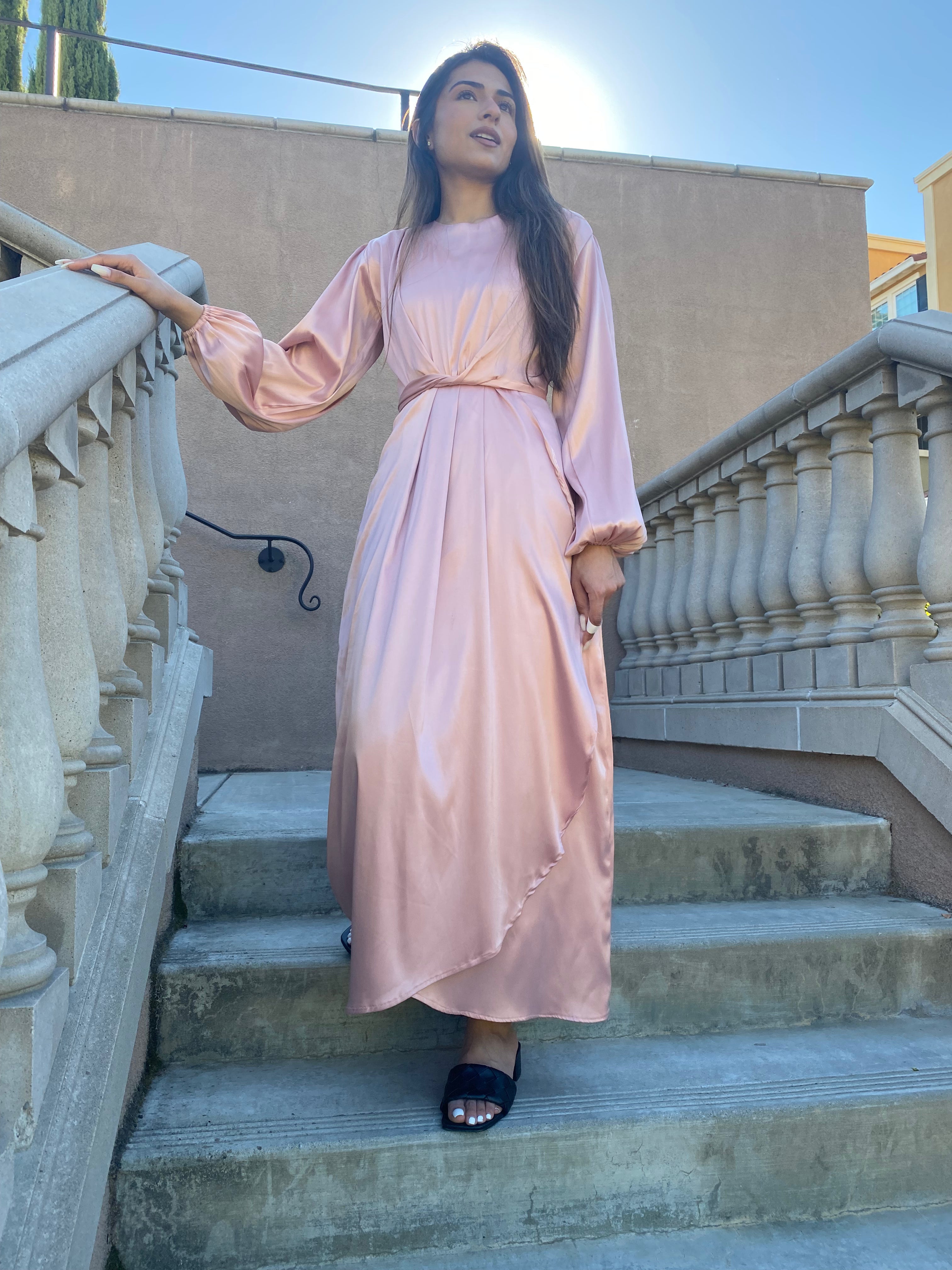 Asiyah's Collection - Tie Waist Maxi Dress. - Dress