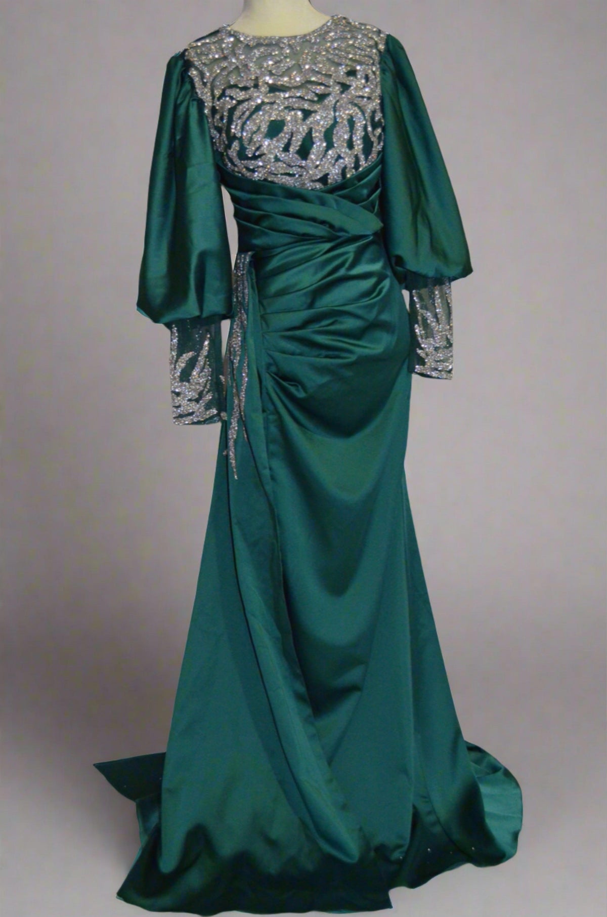 Asiyah's Collection - Elegant Teal Full length Formal Wear - Dress
