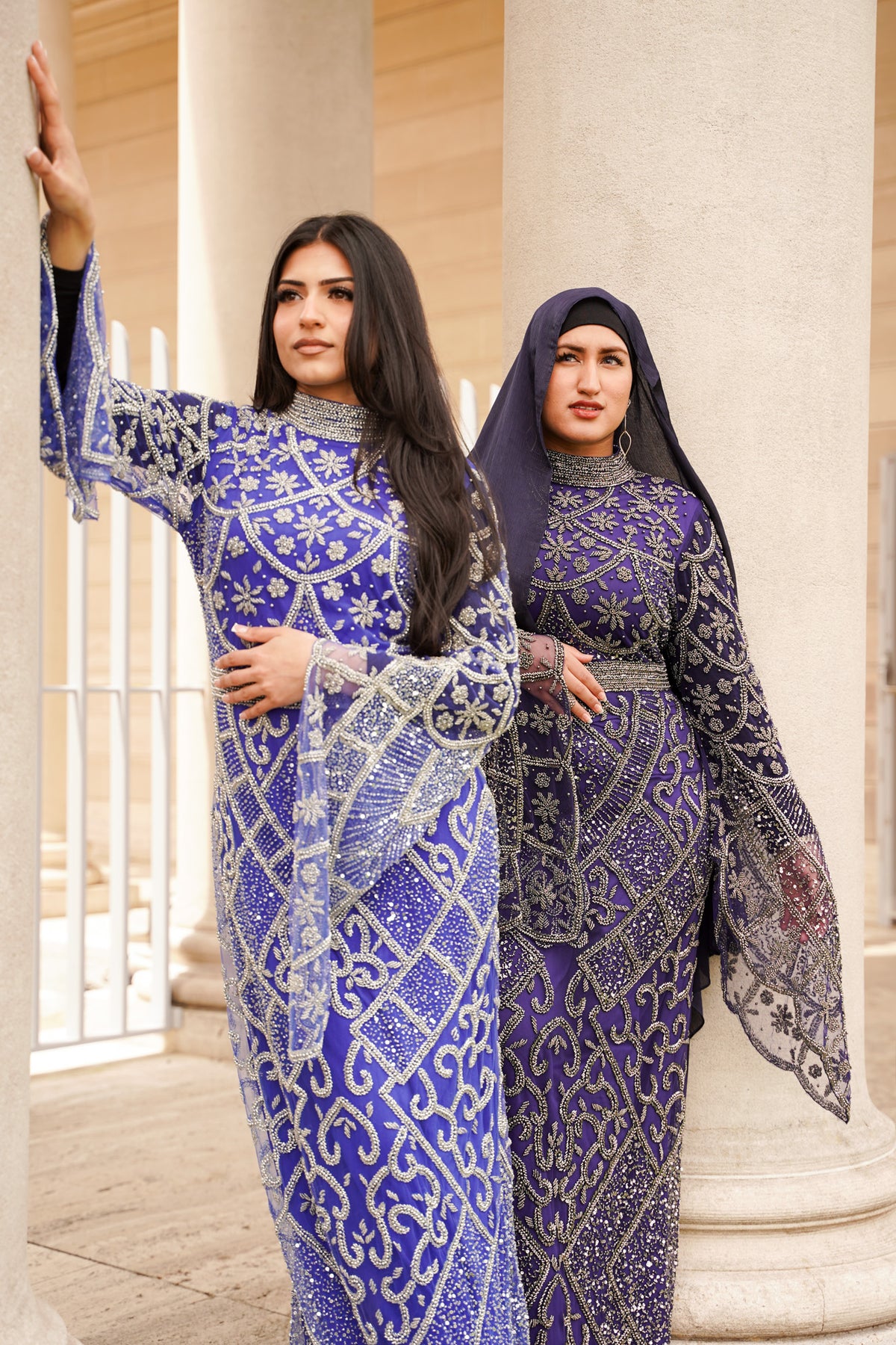 Asiyah's Collection - Rhinestone Beaded Modest Dress - Dress