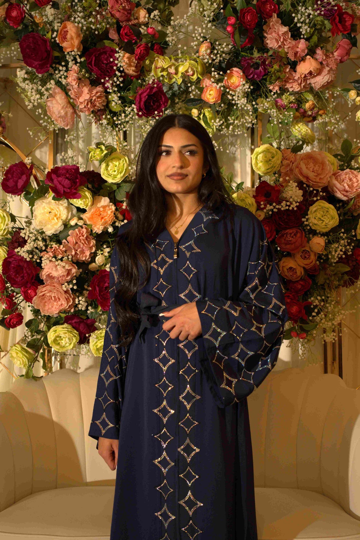 Asiyah's Collection - Navy Blue Abaya | Elegant & Modest Fashion - Abaya