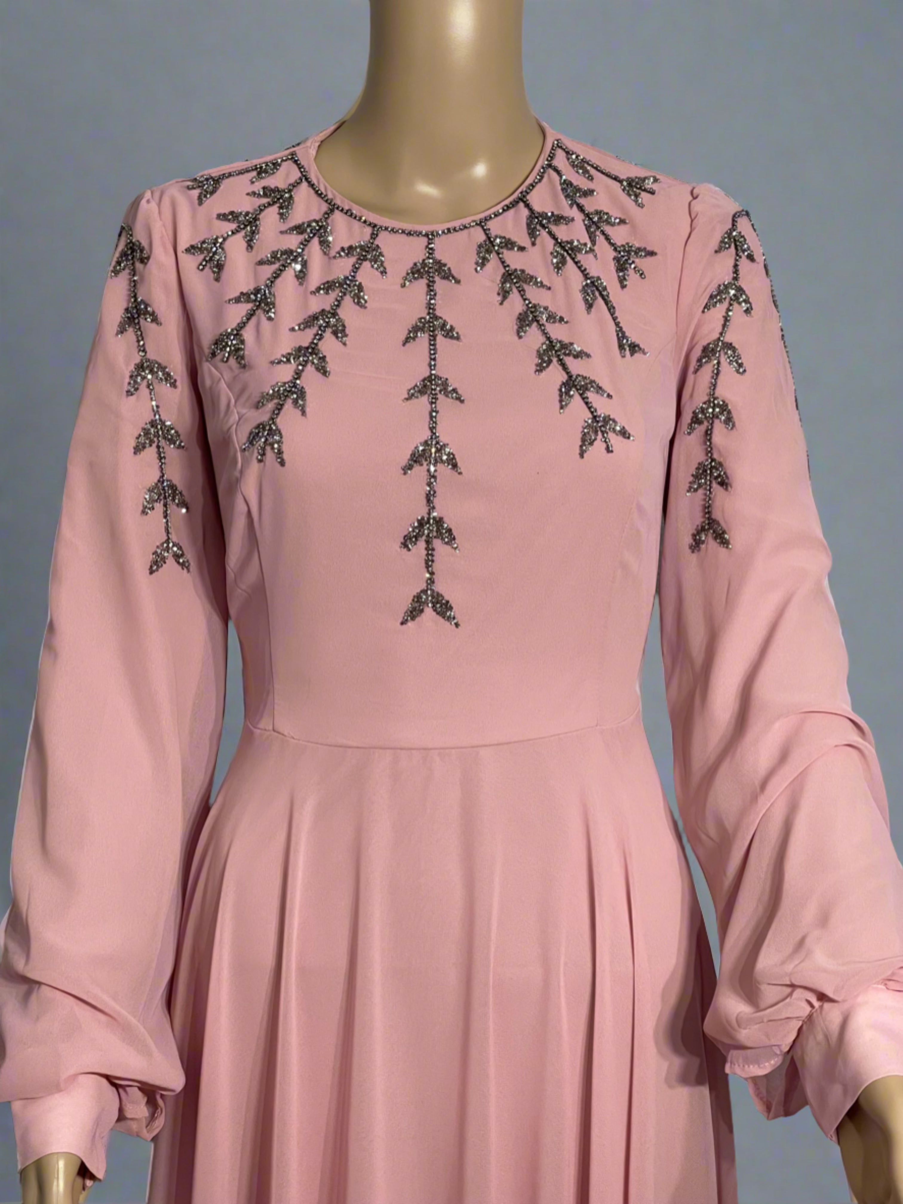 Asiyah's Collection - A-Line Formal Pink Maxi Dress | Elegant & Modest Occasion Wear - Dress