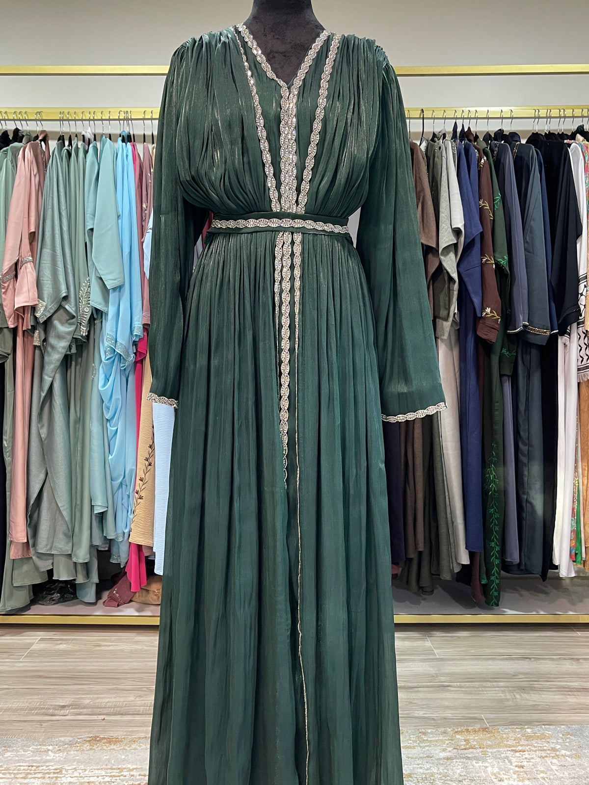 Asiyah's Collection - Modest Sage Green Flare Dress - Dress