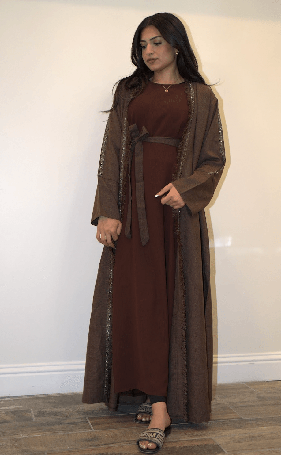 Asiyah's Collection - Rich Burgundy 4-Piece Abaya Set | Elegant & Modest Fashion – Asiyah’s Collection - Abaya