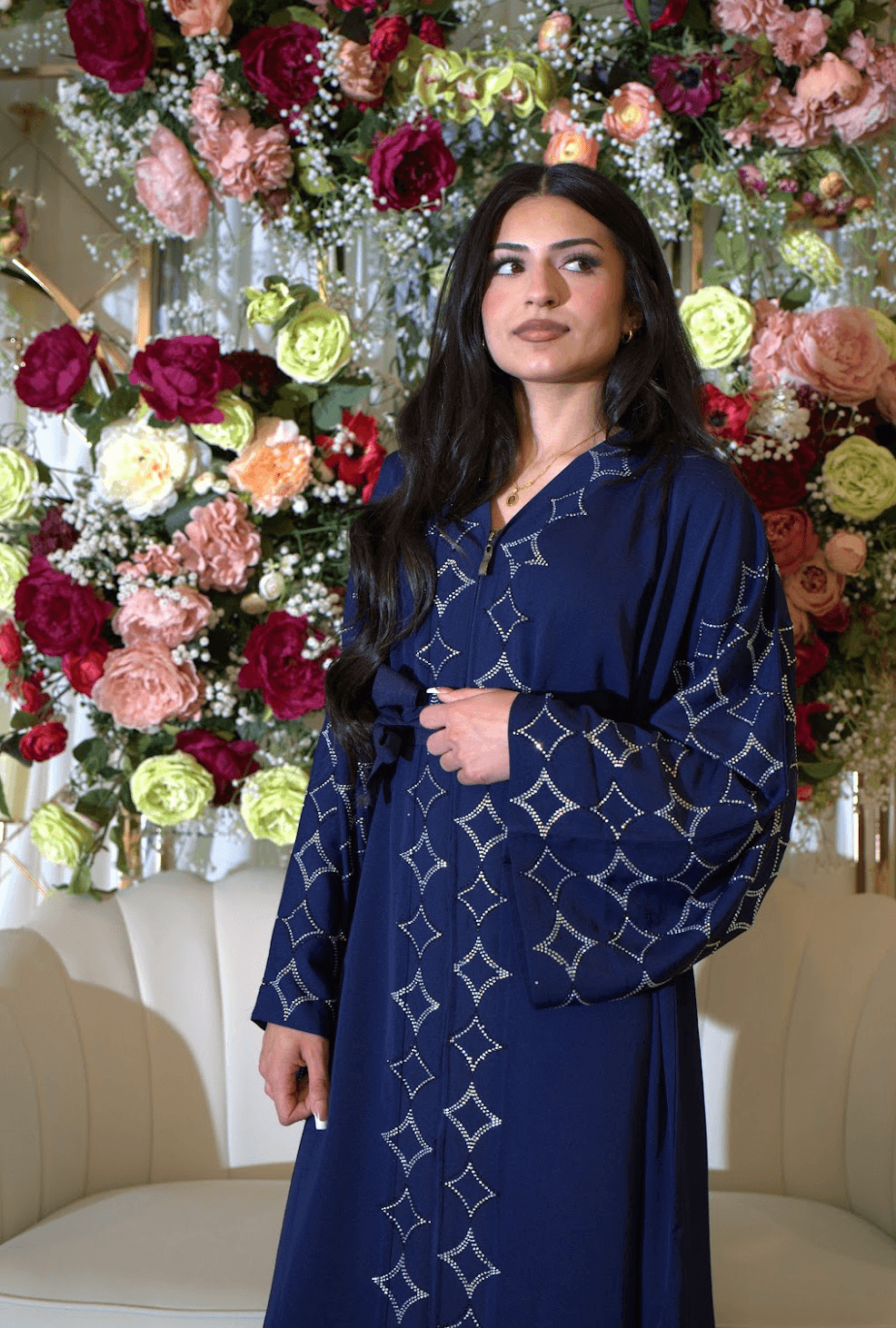 Asiyah's Collection - Navy Blue Abaya | Elegant & Modest Fashion - Abaya