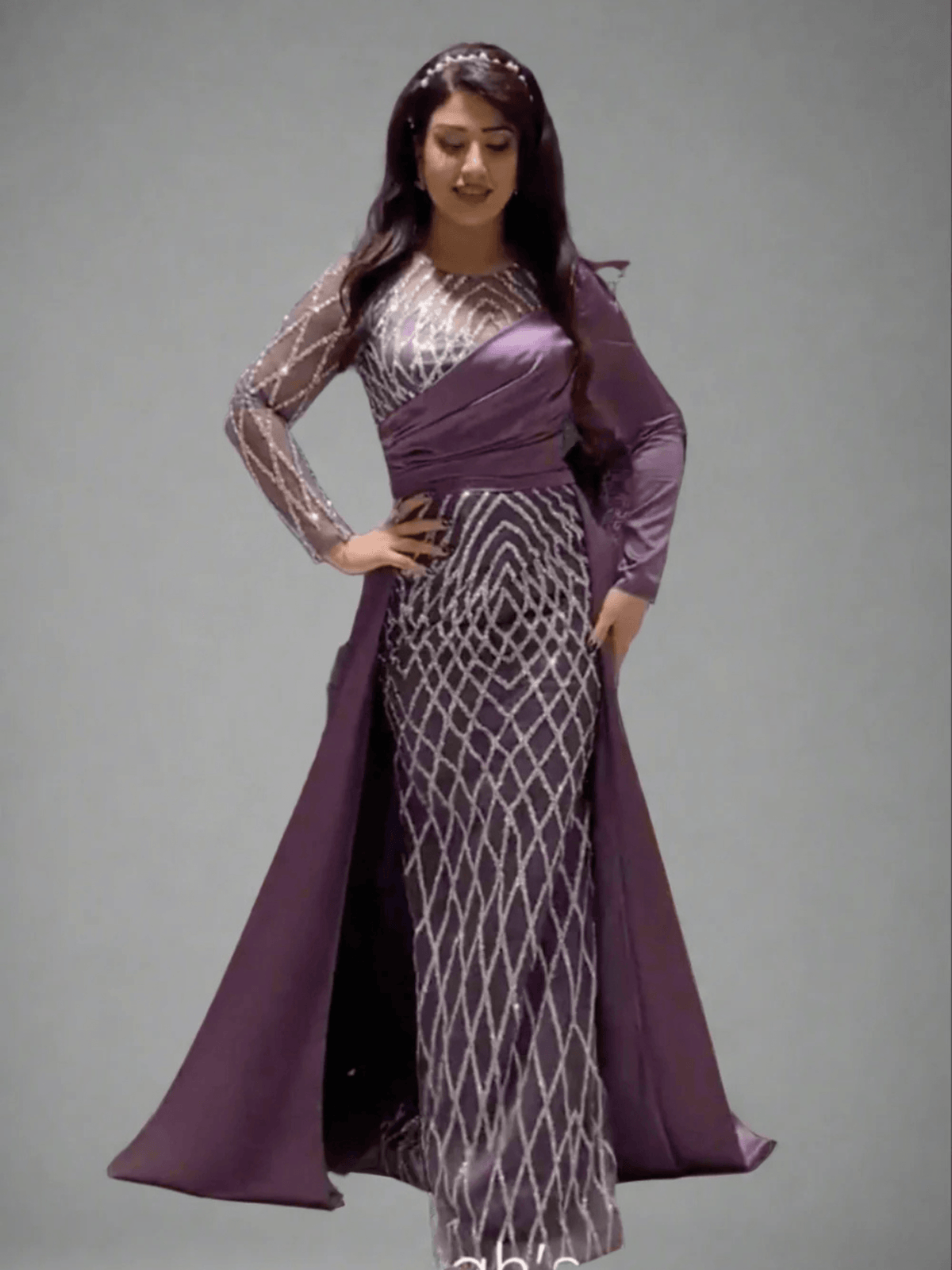 Asiyah's Collection - Beautifully Sequinced Maxi Dress - Dress